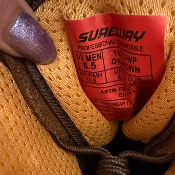 Men's Brown Leather work Boots - Picture 11 of 12